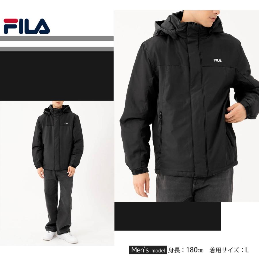 FILA フィラ 中綿ジャケット メンズ アルミコーティング フード FILA フィラ 中綿ジャケット メンズ アルミコーティング フード