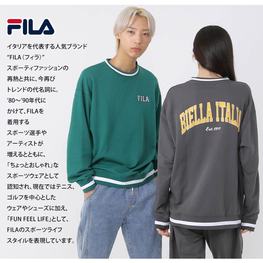 FILA（フィラ） 特価 トレーナー メンズ 裏毛 クルーネック 長袖 