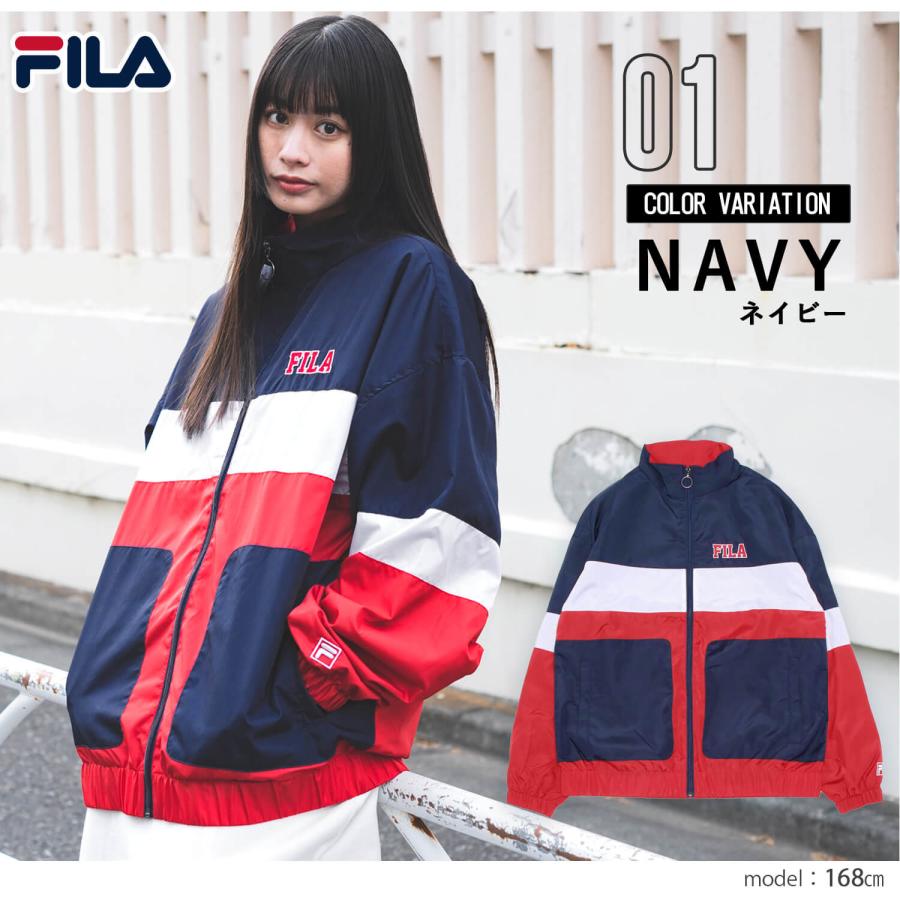 FILA フィラ トラックジャケット メンズ レディース トップス 長袖 オーバーサイズ バイカラー 配色 羽織り スタンドネック karlas｜outfit-style｜07