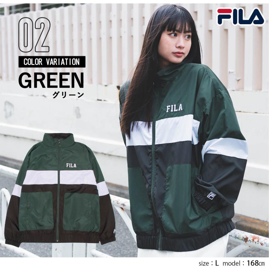 FILA フィラ トラックジャケット メンズ レディース トップス 長袖 オーバーサイズ バイカラー 配色 羽織り スタンドネック karlas｜outfit-style｜09