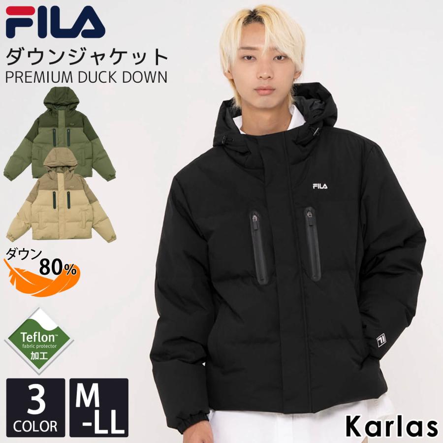 FILA フィラ ダウンジャケット アウター メンズ 冬 刺繍 超撥水 FILA フィラ ダウンジャケット アウター メンズ 冬 刺繍 超撥水