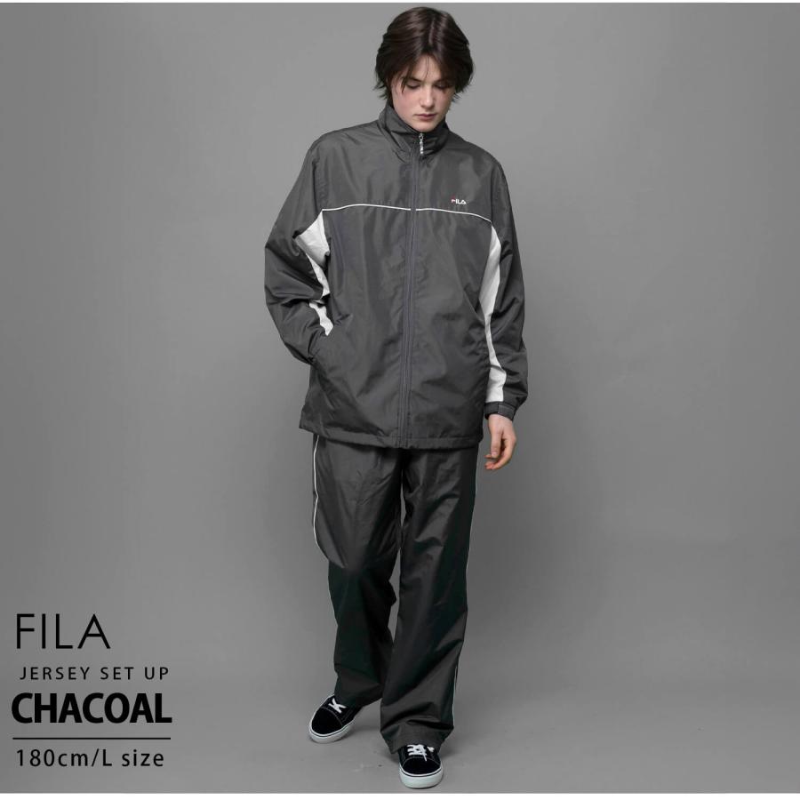 FILA フィラ ジャージ メンズ 上下 セット セットアップ 裏メッシュ 軽量 速乾 ワンポイント 無地 ウィンドブレーカー パンツ 2024ss karlas｜outfit-style｜17