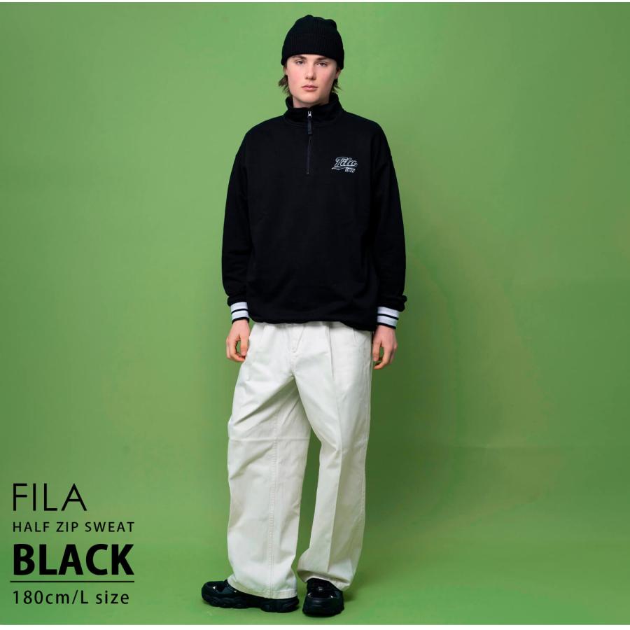 FILA（フィラ） ハーフジップ トレーナー メンズ スウェット 裏毛 長袖