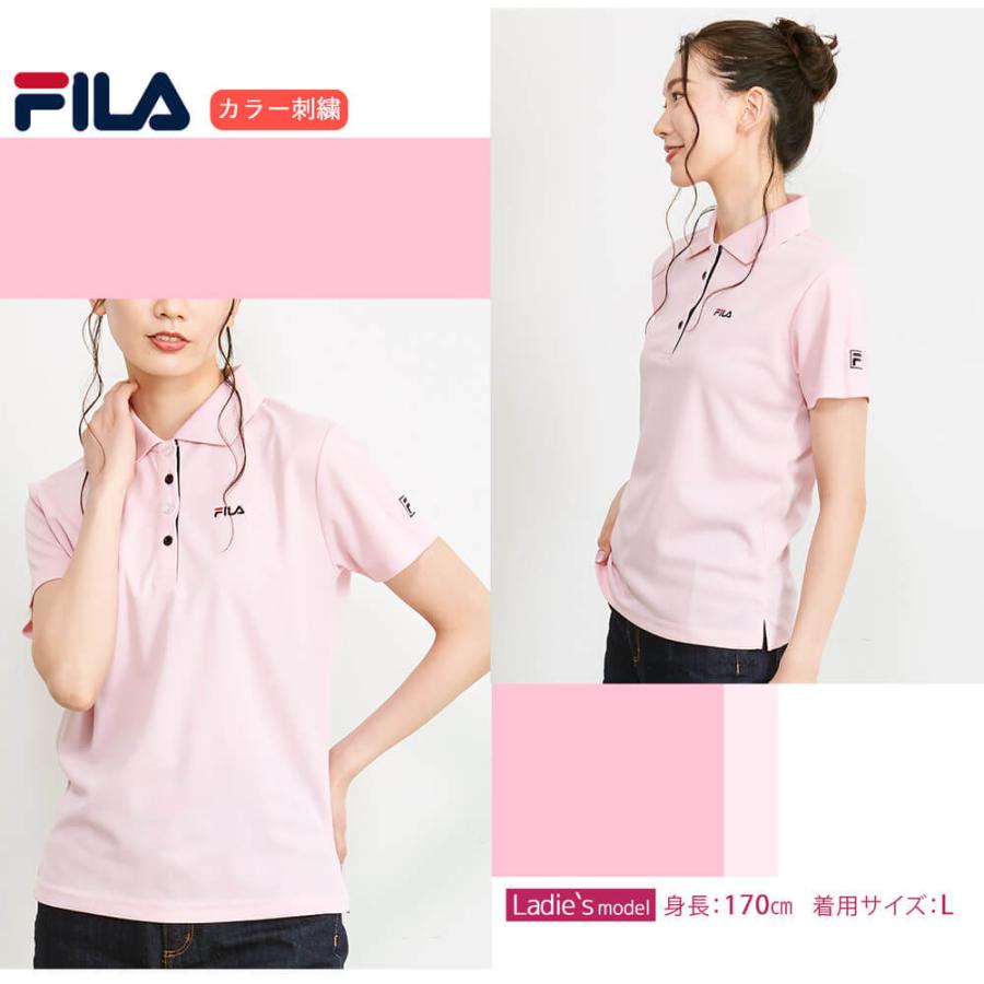 フィラ FILA ポロシャツ レディース 半袖 スポーツウェア ゴルフ テニス 可愛い おしゃれ 夏服 fl1553 fl1797 karlas｜outfit-style｜22