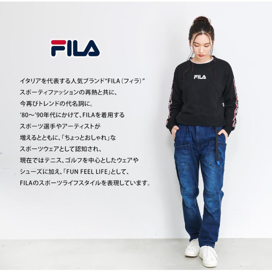 Fila フィラ ロゴ テープ ショート トレーナー レディース スウェット Fl1724 Fl1724 Outfit 通販 Yahoo ショッピング