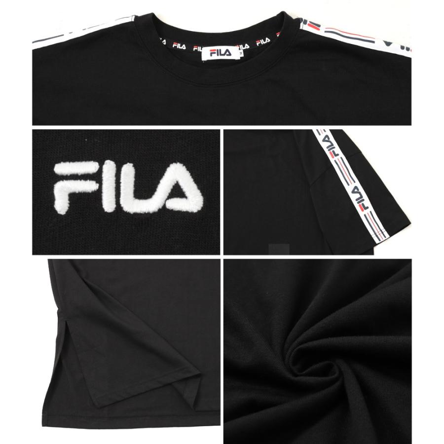 Fila フィラ ワンピース レディース ロゴニットテープtワンピ Tシャツ Tワンピ 半袖 五分袖 Fl1804 Outfit Fl1804 Outfit 通販 Yahoo ショッピング