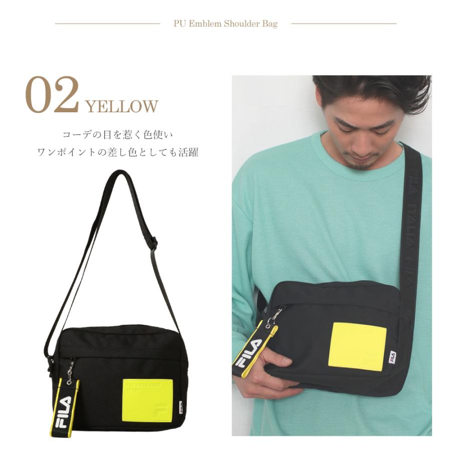 Fila フィラ Puワッペンショルダーバッグ メンズ レディース 通勤 通学 バッグ Fm2241 Outfit Fm2241 Outfit 通販 Yahoo ショッピング