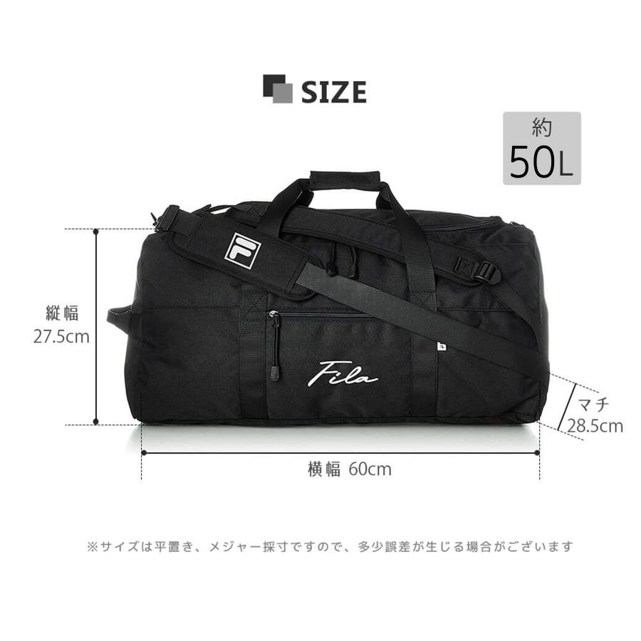 【一部予約】フィラ FILA ボストンバッグ 3way メンズ 大容量 50L リュック 内ポケット4つ  テニス スポーツ 修学旅行 キャンプ fm2334 karlas｜outfit-style｜16