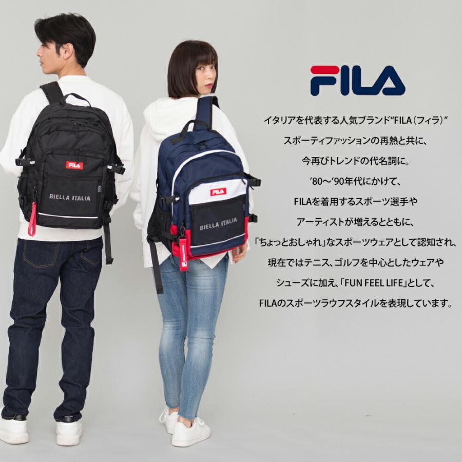 フィラ FILA リュック 大容量 通学 30L A4 ケース付き 女子 男子 メンズ レディース  軽量 軽い 旅行 karlas｜outfit-style｜04