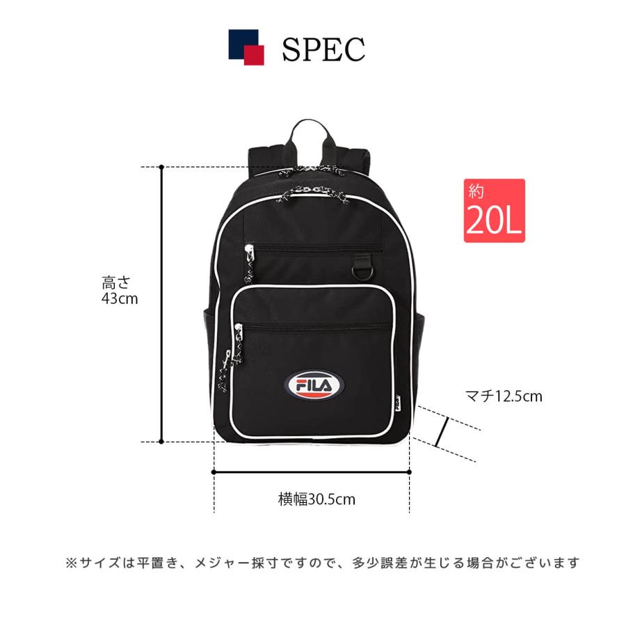 フィラ FILA リュック メンズ レディース 大容量 収納 20L A4 ワッペン サークルロゴ ブランド 韓国 おしゃれ カジュア｜outfit-style｜15