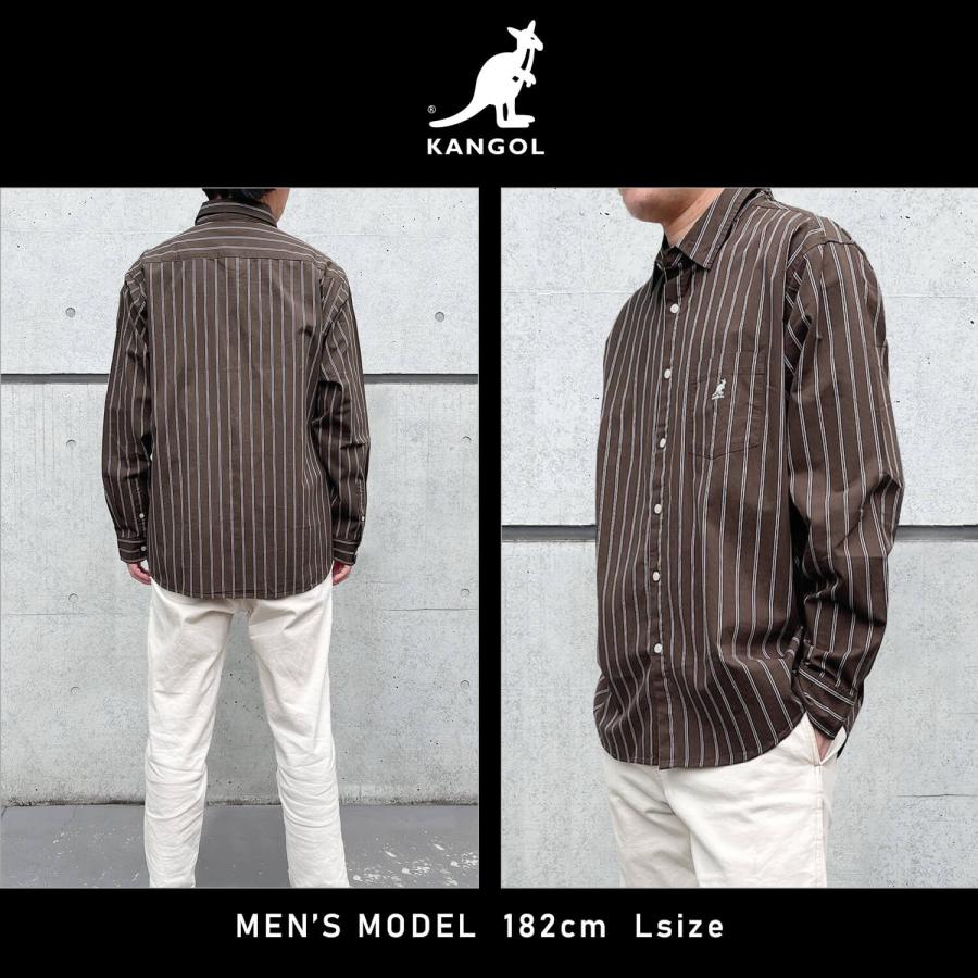 KANGOL カンゴール シャツ 長袖 メンズ 大きいサイズ 無地