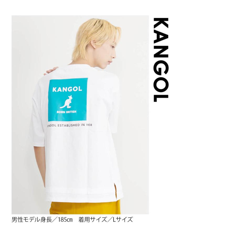 KANGOL カンゴール Tシャツ 半袖 メンズ 綿100% 無地 バックプリント 白 黒 モカ グレー ブランド スポーツ 裾レイヤード 夏服｜outfit-style｜03