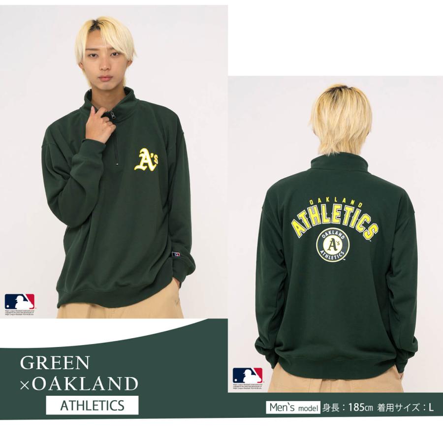 MLB スウェット ハーフジップ トレーナー メンズ レディース MLB スウェット ハーフジップ トレーナー メンズ レディース