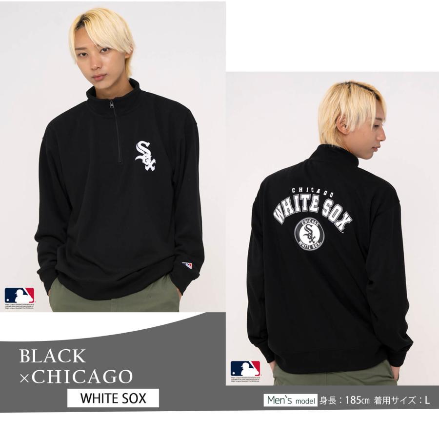MLB スウェット ハーフジップ トレーナー メンズ レディース MLB スウェット ハーフジップ トレーナー メンズ レディース