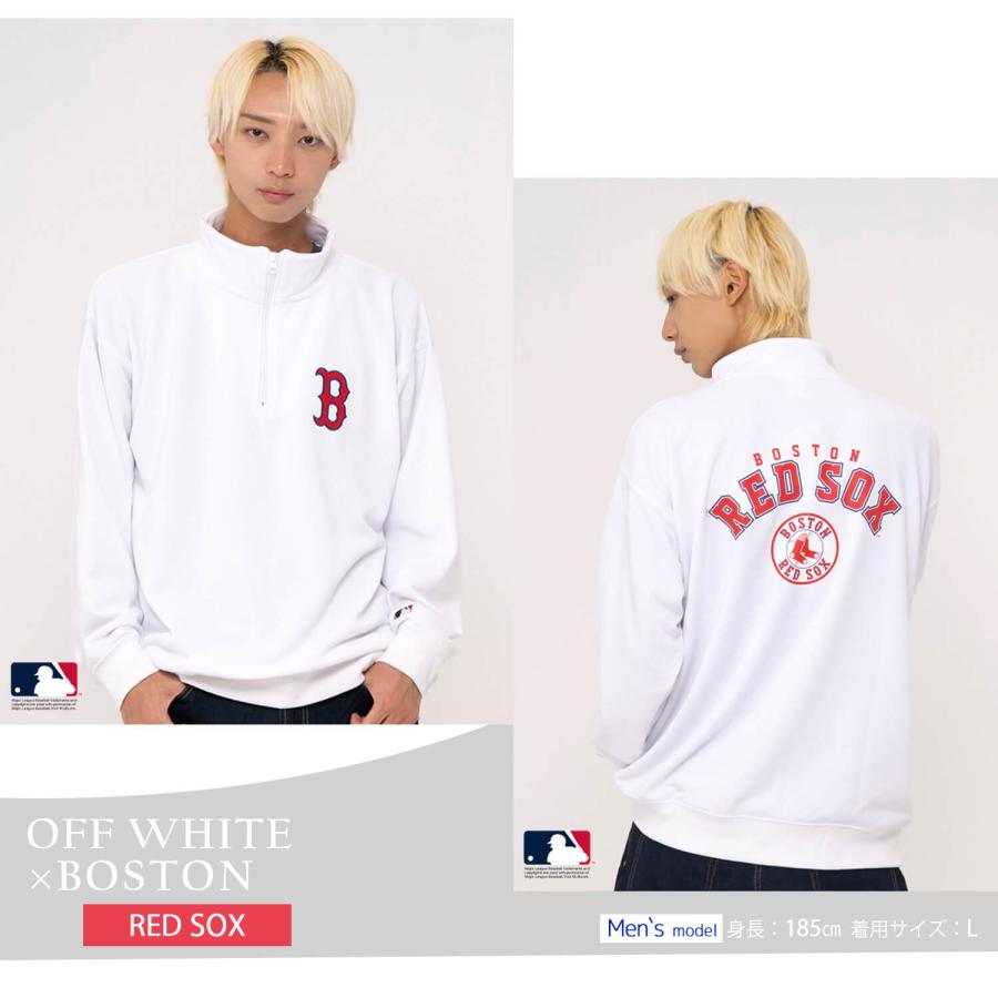 MLB スウェット ハーフジップ トレーナー メンズ レディース MLB スウェット ハーフジップ トレーナー メンズ レディース