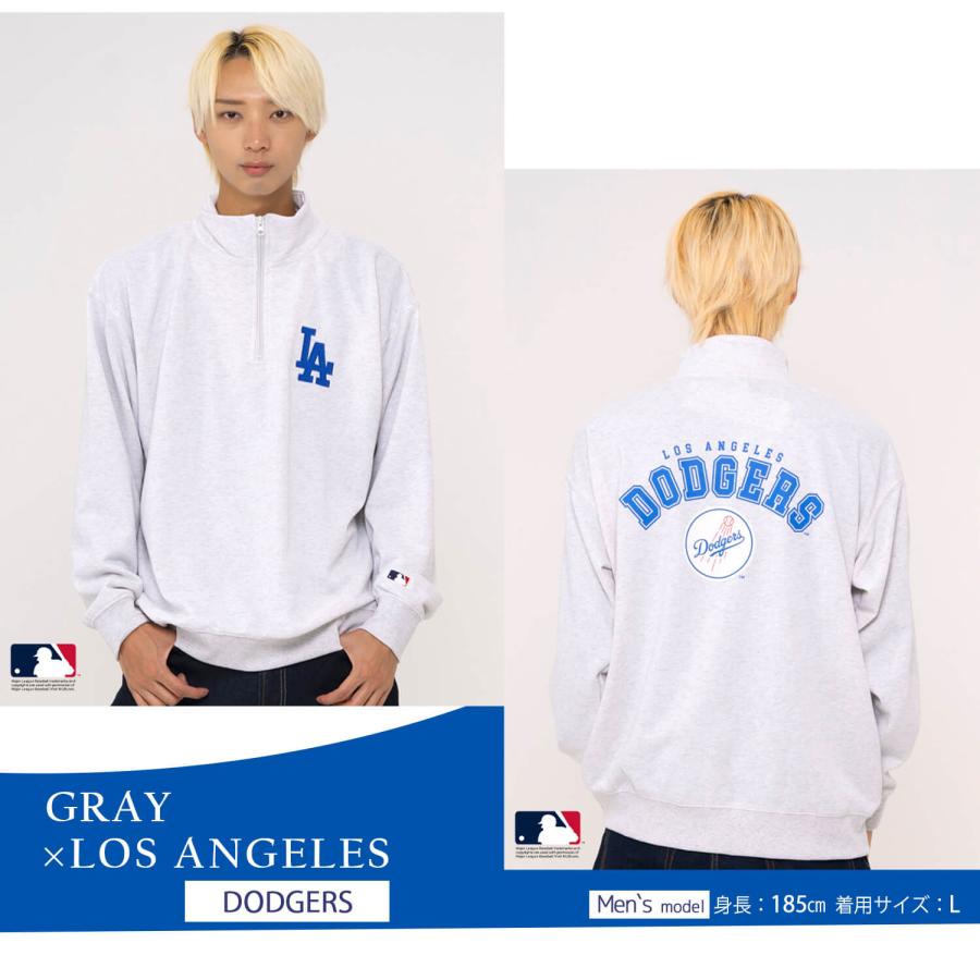 MLB スウェット ハーフジップ トレーナー メンズ レディース MLB スウェット ハーフジップ トレーナー メンズ レディース