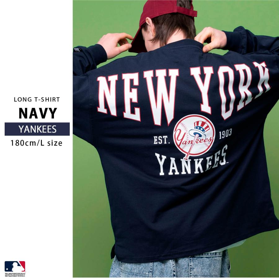 MLB Tシャツ メンズ 長袖 ロンT 綿100% バックプリント MLB Tシャツ メンズ 長袖 ロンT 綿100% バックプリント