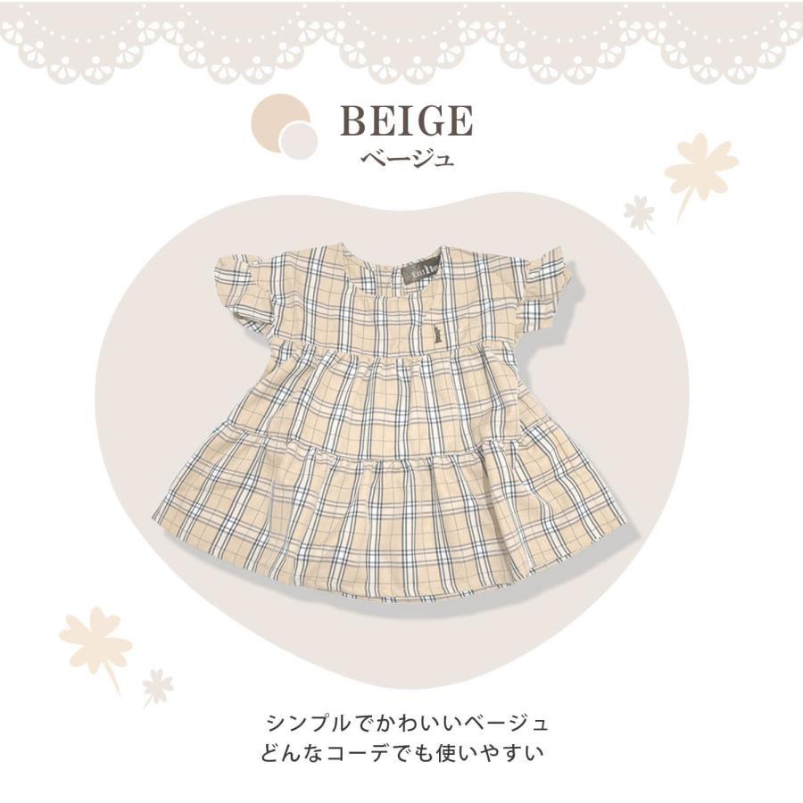 EASTBOY イーストボーイ ワンピース 半袖 キッズ チュニック チェック ベビー服 子供服  80 90 95 100 110 120 130 karlas｜outfit-style｜06