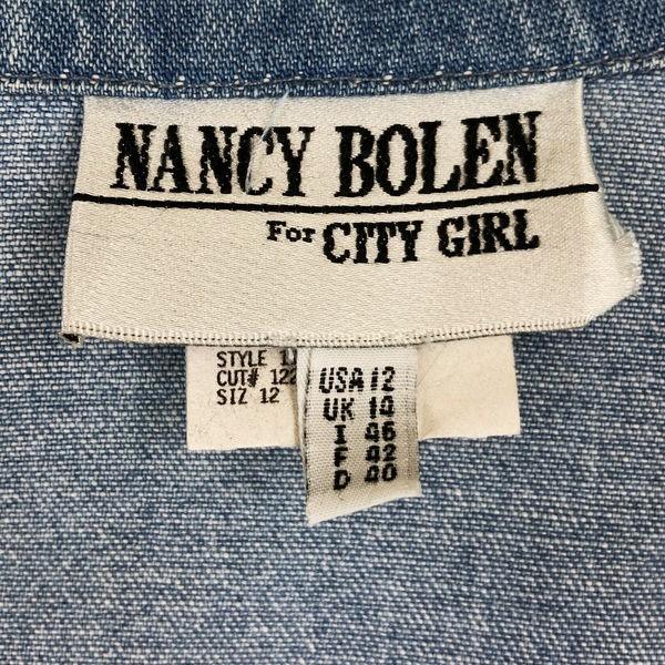 古着 NANCY BOLEN レディースデニムジャケット made in USA 80年代 ブルー系 レディースXL以上 中古 n017644｜outfit-vintage｜03