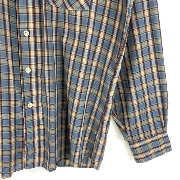 リーバイス ウエスタンシャツ チェックシャツ made in USA オールド 長袖 ブルー系 メンズXL n020412｜outfit-vintage｜03