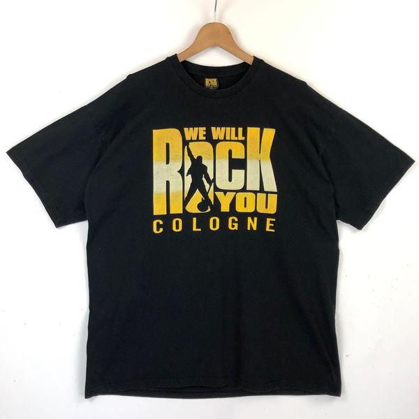 古着 WE WILL ROCK YOU ロゴプリントTシャツ ロックオペラ クイーン ブラック系 メンズXL 中古 n029573｜outfit-vintage