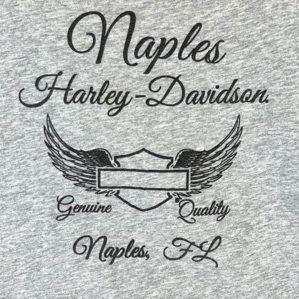 古着 Harley-Davidson ハーレーダビッドソン プリントTシャツ 両面プリント レディースボディ イーグル大きいサイズ グレー系 レディースXL 中古 n029965｜outfit-vintage｜07