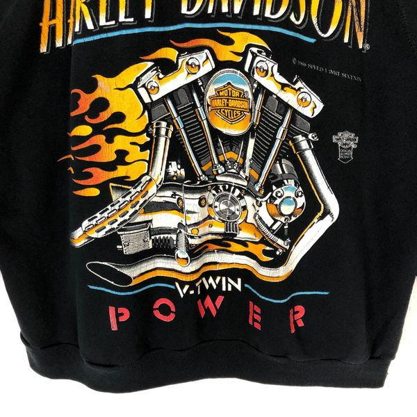 古着 Harley-Davidson ハーレーダビッドソン プリントスウェット V 