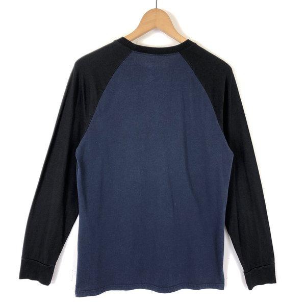 【古着】 AC/DC バンドTシャツ ベースボールTシャツ 大砲 長袖 ネイビー系 メンズM 【中古】 n038037 n038037古着