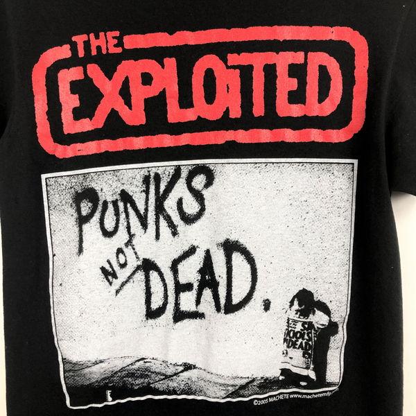 【古着】 EXPLOITED エクスプロイテッド バンドプリントTシャツ PUNKS NOT DEAD UKハードコア ブラック系 メンズXS 【中古】 n043209｜outfit-vintage｜04