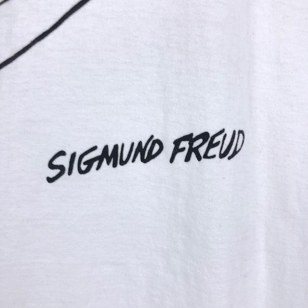 【古着】 SOL'S Tシャツ だまし絵 SIGUMUND FREUD ジークムントフロイト 80年代 ヴィンテージ ホワイト系 メンズL 【中古】 n044128｜outfit-vintage｜05