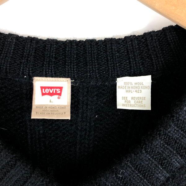 【古着】 Levi's リーバイス セーター 厚手 ブラック系 メンズL 【中古】 n047877｜outfit-vintage｜03