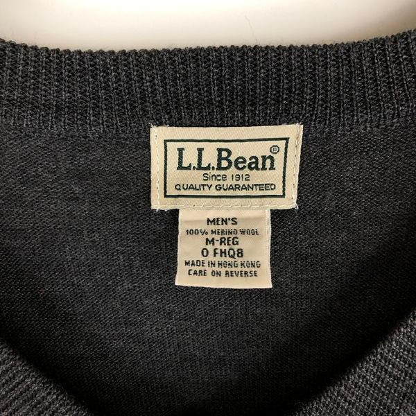 【古着】 L.L.Bean エルエルビーン セーター ハイゲージ 無地 杢調 グレー系 メンズM 【中古】 n047882｜outfit-vintage｜03