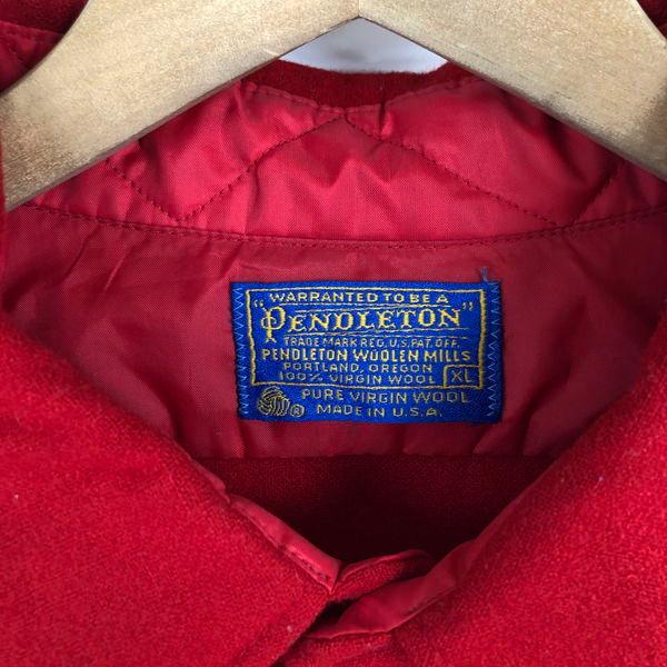 【古着】 PENDLETON ペンドルトン ウールシャツ 無地 USA製 70年代 ヴィンテージ レッド系 メンズXL 【中古】 n048891｜outfit-vintage｜03