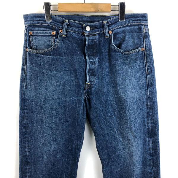 【古着】 Levi's リーバイス 501 デニムパンツ レギュラーストレート ジャパン企画 メキシコ製 ブルー系 メンズW34 【中古】 n052497｜outfit-vintage｜02