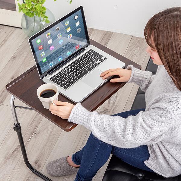 サイドテーブル 折りたたみテーブル 昇降式 ミニテーブル ベッドサイド