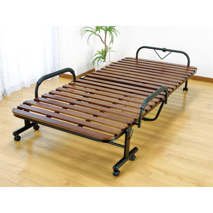 ベッド ベッドフレーム すのこベッド 折りたたみベッド シングル 布団