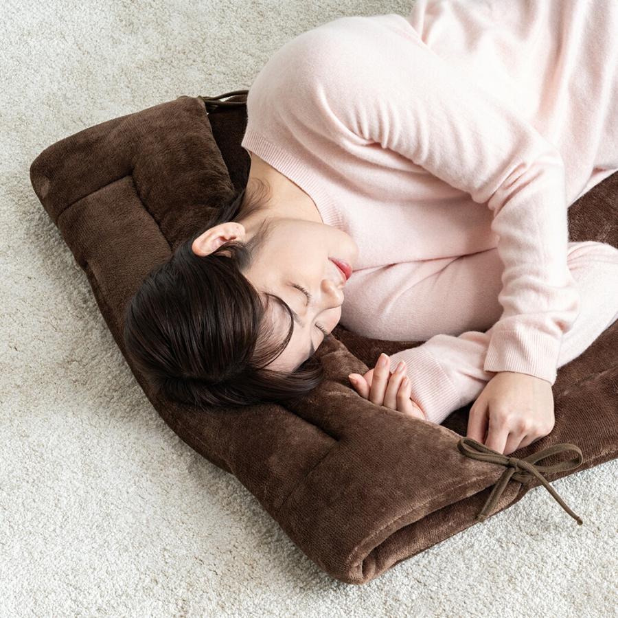 あったか フランネル ごろ寝長座布団 2枚組 3WAY 長座布団 ごろ寝