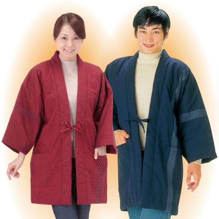 半天 久留米織 ロング丈 半纏 はんてん ルームウェア 部屋着 日本製