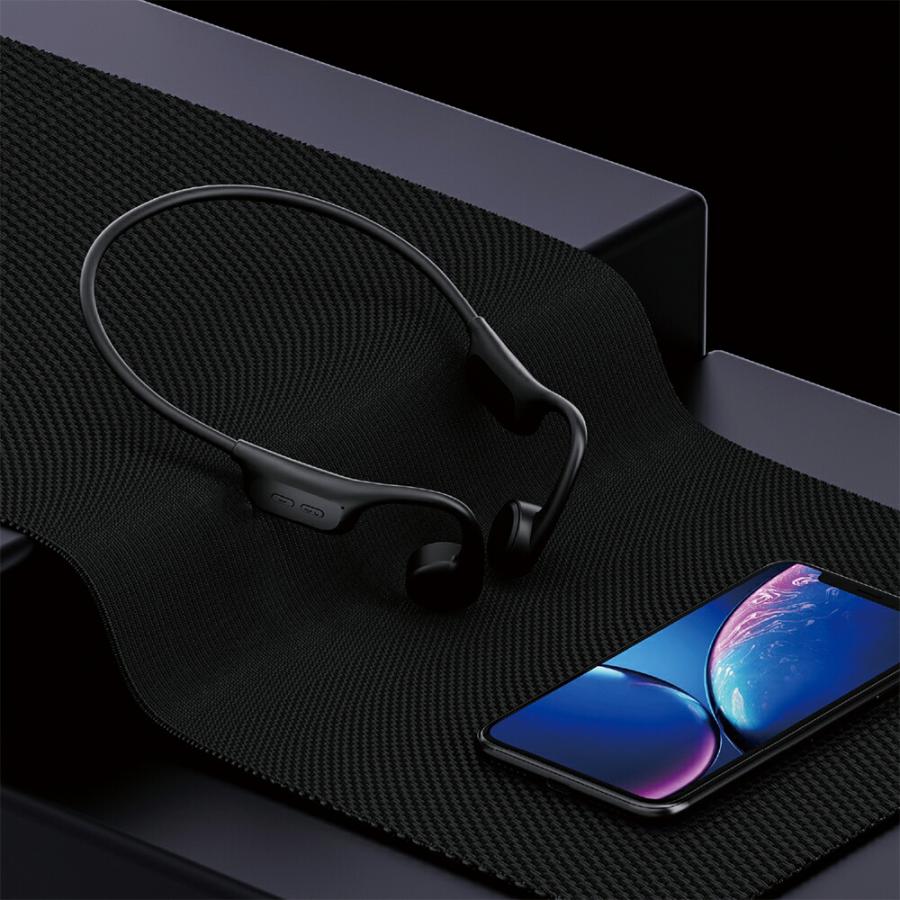 骨伝導イヤホン.ヘッドホン (黒) HIDISC 骨伝導 イヤホン ヘッドホン ワイヤレス Bluetooth 5.3 耳を
