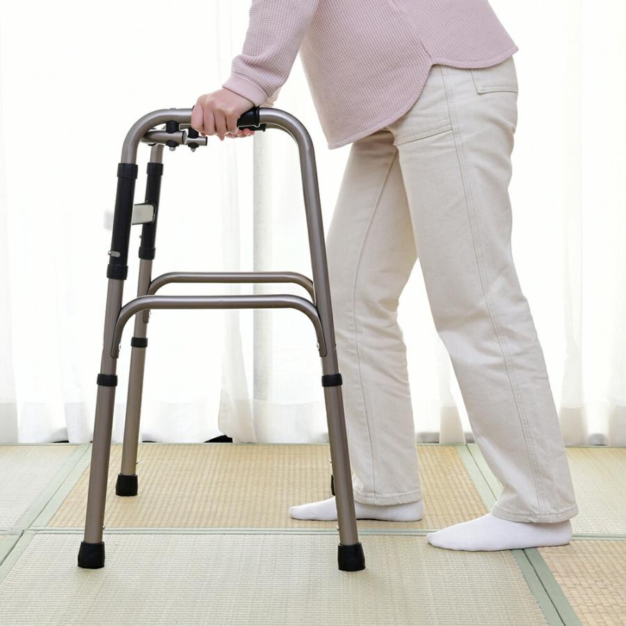 山善（YAMAZEN） 歩行器 折りたたみ 立ち上がりサポート 歩行 介護