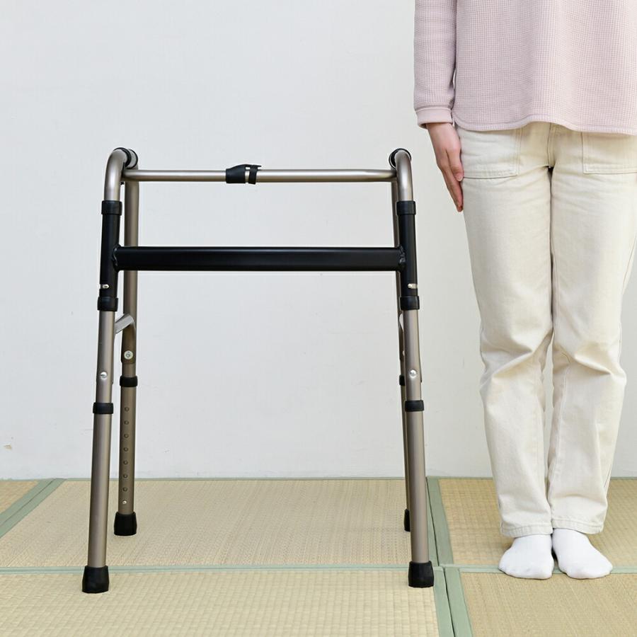 山善（YAMAZEN） 歩行器 折りたたみ 立ち上がりサポート 歩行 介護