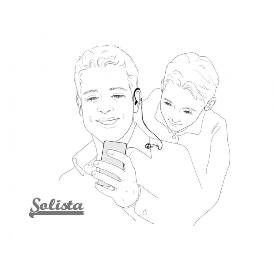 補聴器ストラップ　落下防止　ストライプ布地　シルクコード　片耳用　28cm　グレー/マスタード/ダークブラウン　 |  | 07