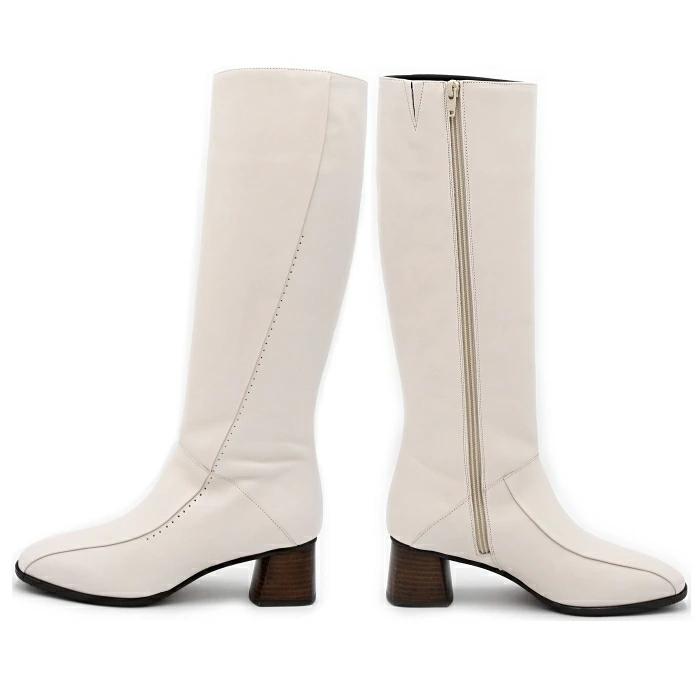 adidas アディダス MIDIRU ロングブーツ ホワイト 24㎝ apres アプレ ロングブーツ 8650367 本革 日本製 防滑 ヒールアップ