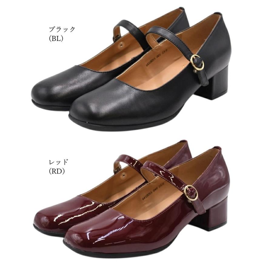 あしながおじさん ワンストラップパンプス 6410055 本革 ストラップ