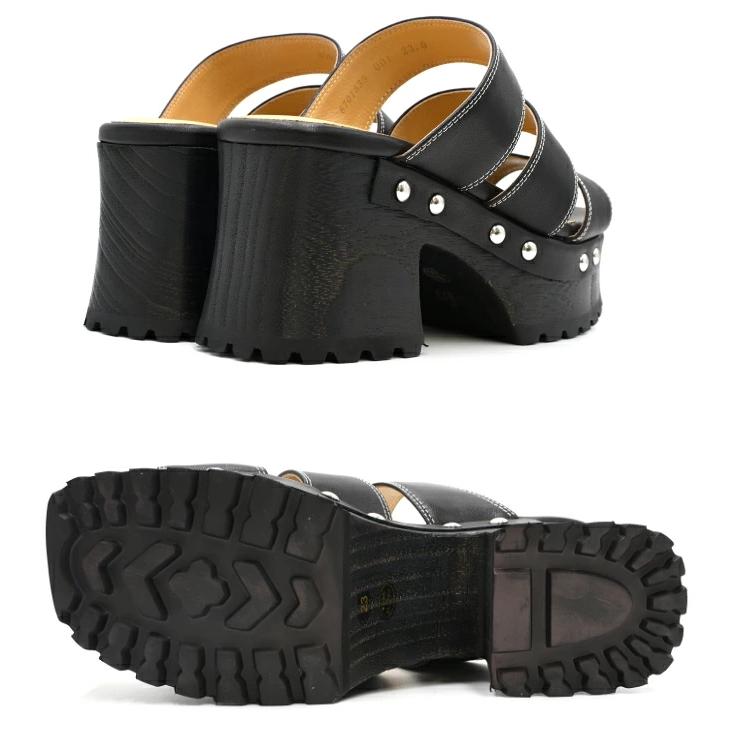 あしながおじさん〉【軽量】厚底ミュールサンダル