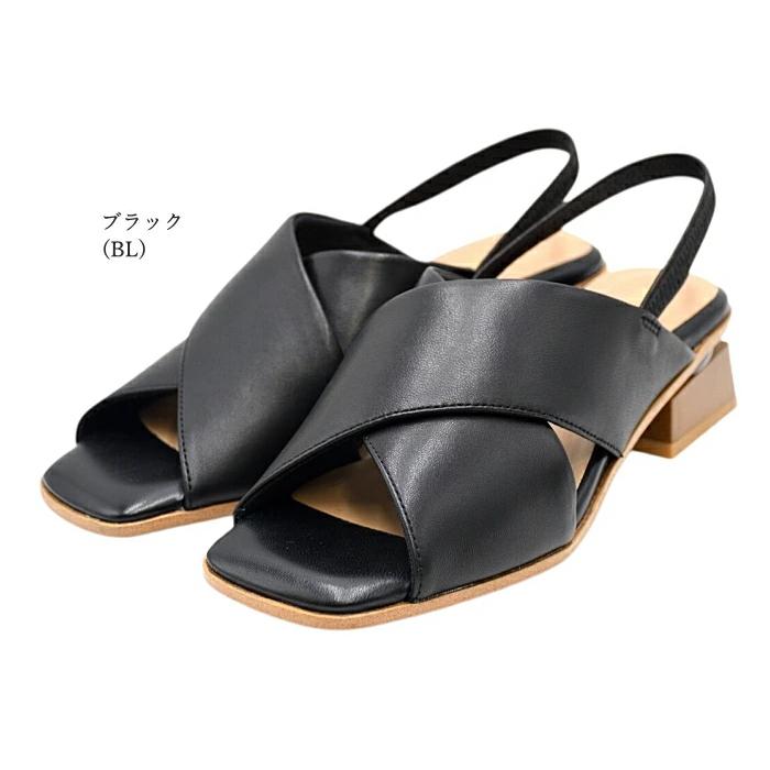 cava cava（サヴァサヴァ） スクエアクロスサンダル 1320621 エナメル