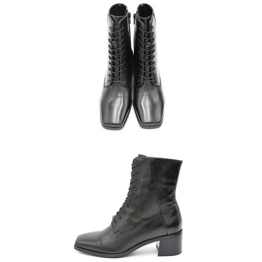 cava cava（サヴァサヴァ） レースアップブーツ 2420039 本革 ショート