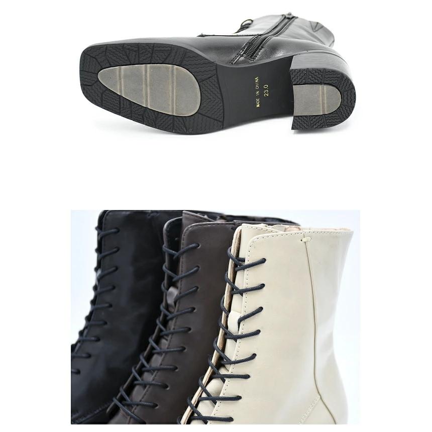 cava cava（サヴァサヴァ） レースアップブーツ 2420039 本革 ショート