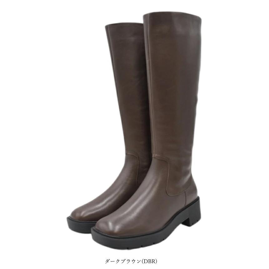 cava cava（サヴァサヴァ） 厚底 ロングブーツ 7420153 本革 レザー