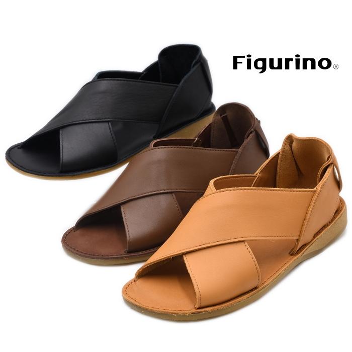 Figurino フィグリーノ 日本製 本革 サンダル FG005 レザー かかとゴム